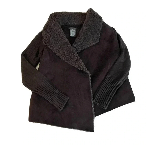 Chelsea & Theodore Faux Fur cardigan brown - Picture 2 of 9